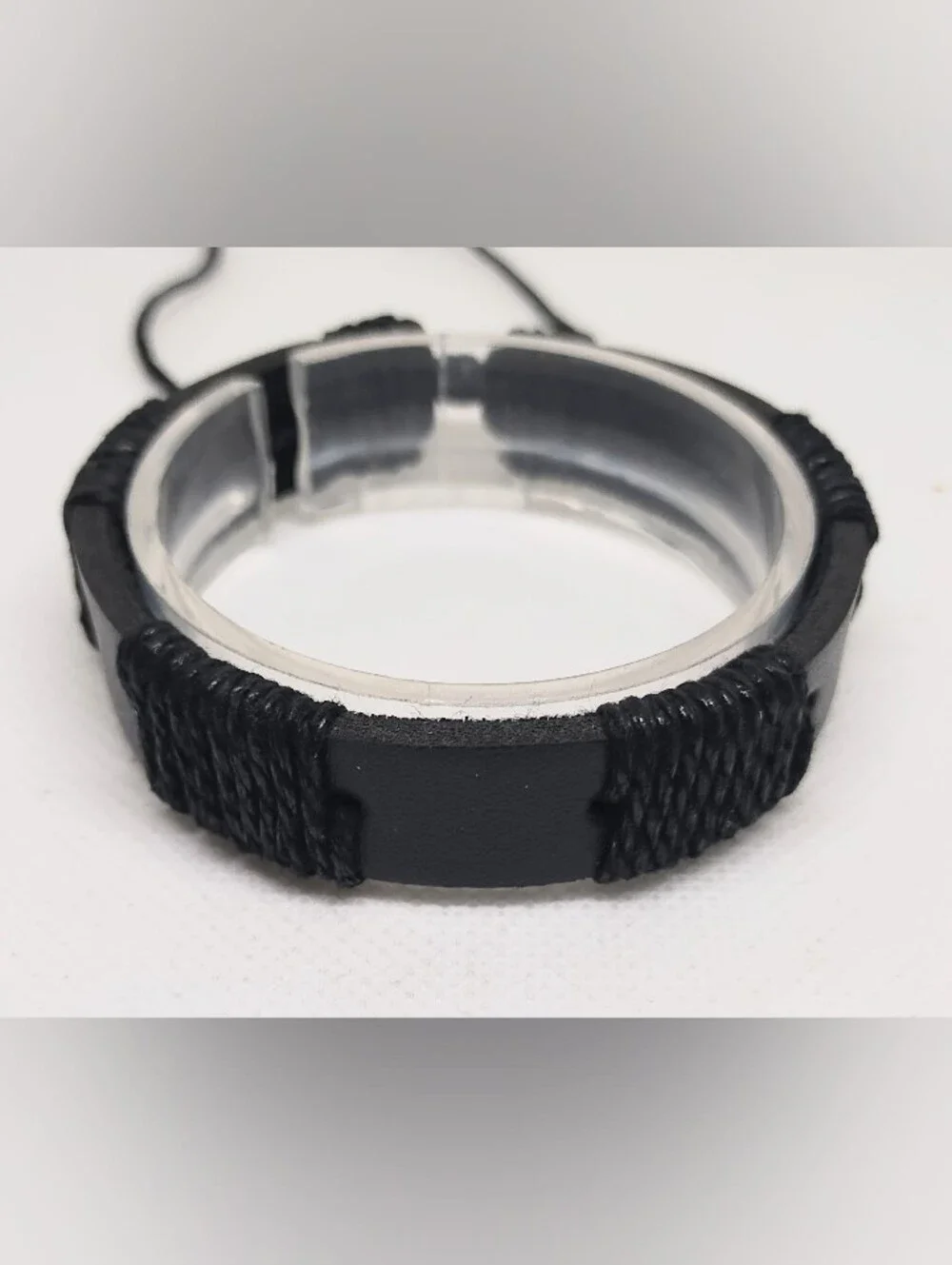 Men's Bracelet Leather Layered Black New Jewelry G19